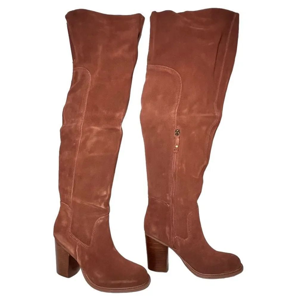 Kelsi Dagger Logan Suede Wide Calf Over the Knee Boots